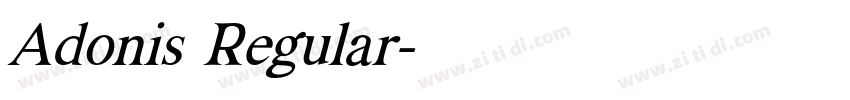 Adonis Regular字体转换 Adonis Regular字体转换